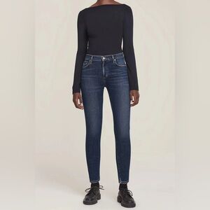 Agolde Women’s Sophie High Rise Crop Skinny Jeans in Cabana Dark Wash Size 30